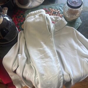 Nike Light Gray Hoodie and Sweatpants Set